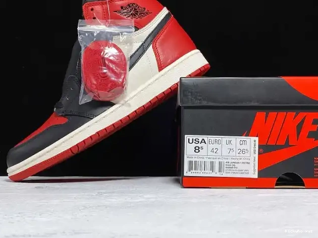 OG Jordan 1 555088-610 Bred Toe High Retro Air 0516